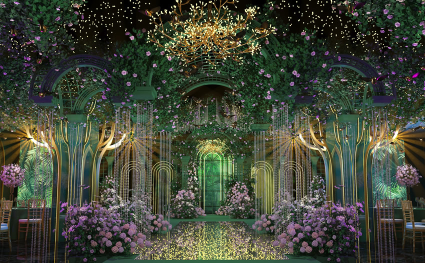 赫山奇妙森林婚礼堂效果展示