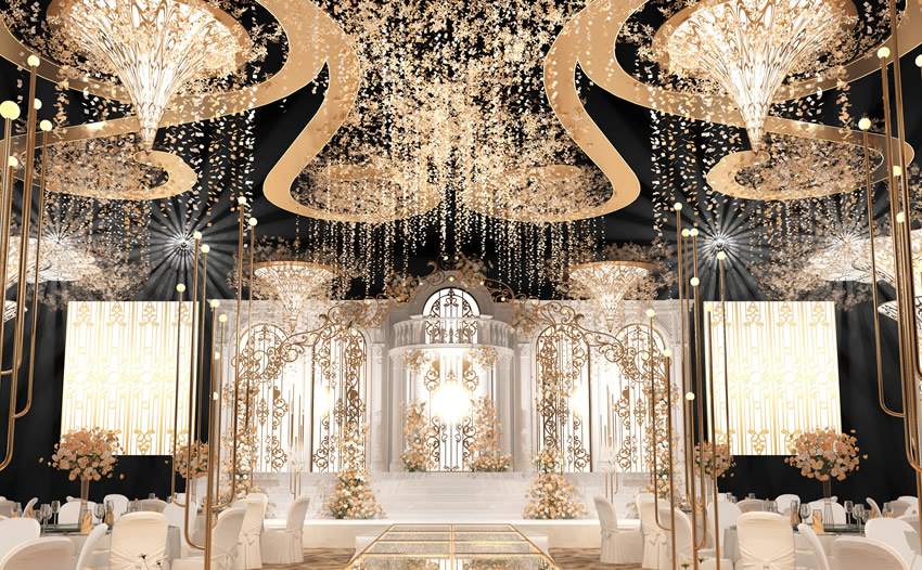 赫山花木兰喜事汇金色大厅效果展示